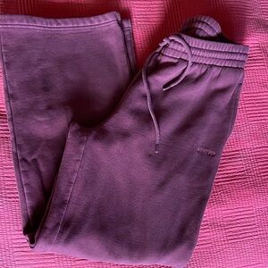 Aritzia Maroon Sweatfleece Pants